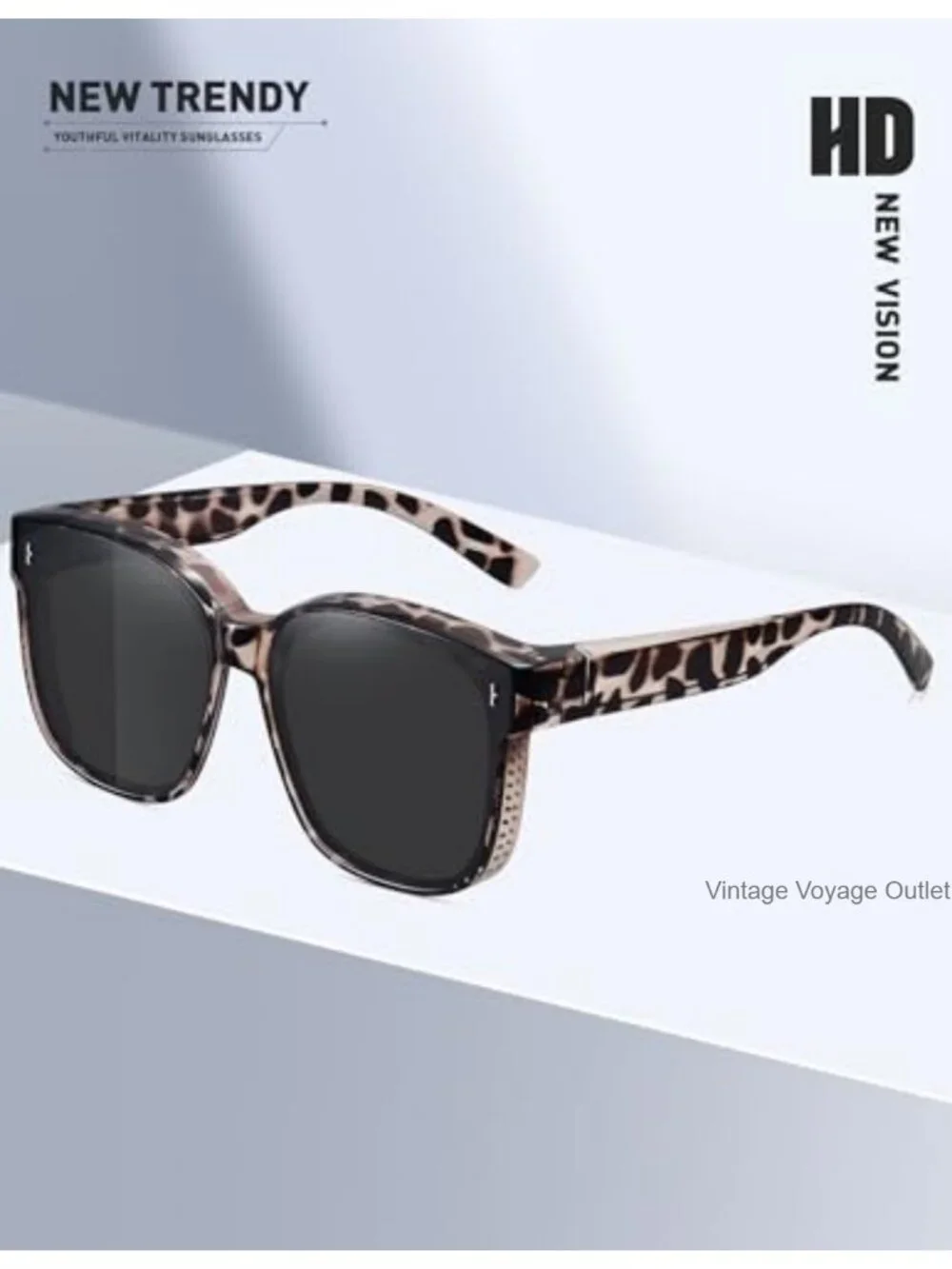 Women's Square Polarized Fit Over Glasses Sunglasses UV400 Oversized Large